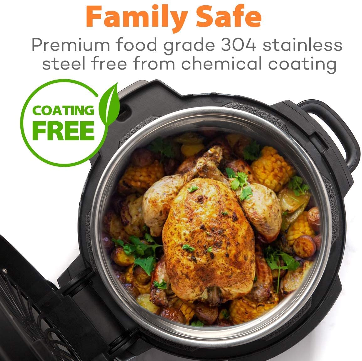 Goldlion inner pot fits Ninja Foodi 6.5 qt models including OL501.