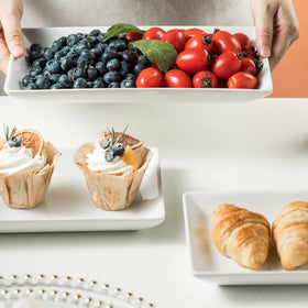 Gomakren fruit and dessert tray arranged for a colorful table