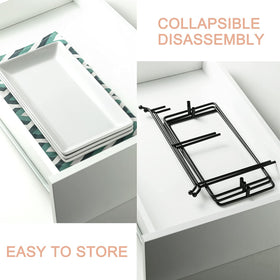 Gomakren stackable porcelain trays saving cabinet space