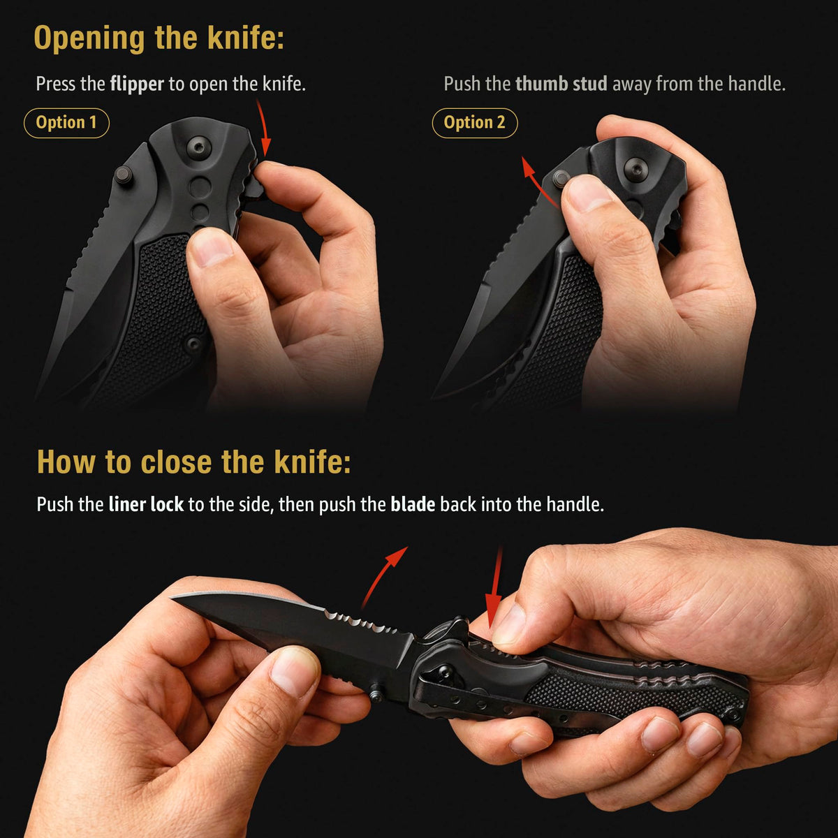 GOOD WORKER outdoor kitchen knife ideal for camping garnish prep