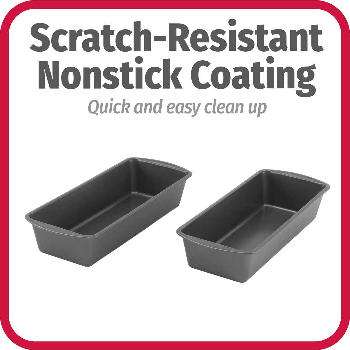 GoodCook heavy-gauge steel loaf pans designed for durability and warp resistance