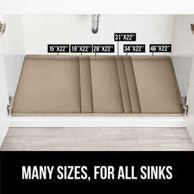 19x22-inch GORILLA GRIP under-sink mat fits standard cabinets