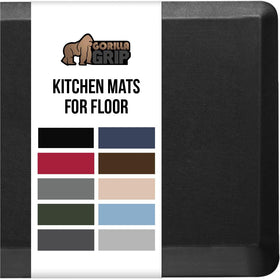 Gorilla Grip comfortable kitchen mat 48x20 top view showing plush cushioning.