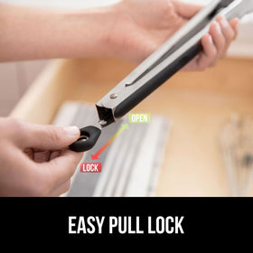 GORILLA GRIP dishwasher-safe tongs for quick cleanup after meals