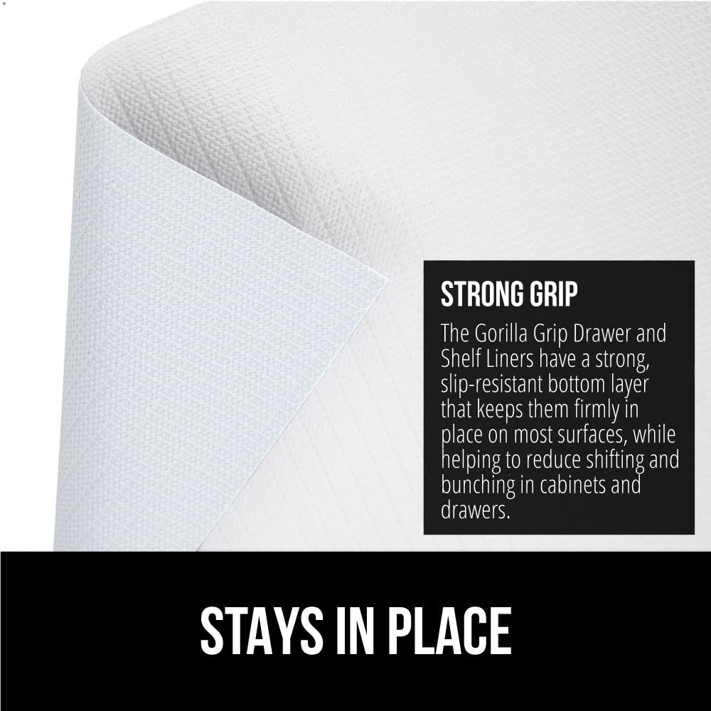 GORILLA GRIP DripGuard bathroom closet liner provides water resistance for damp areas.
