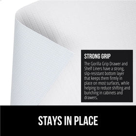 GORILLA GRIP DripGuard bathroom closet liner provides water resistance for damp areas.