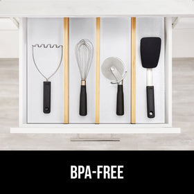 GORILLA GRIP DripGuard BPA-free vinyl offers durable protection for shelves.