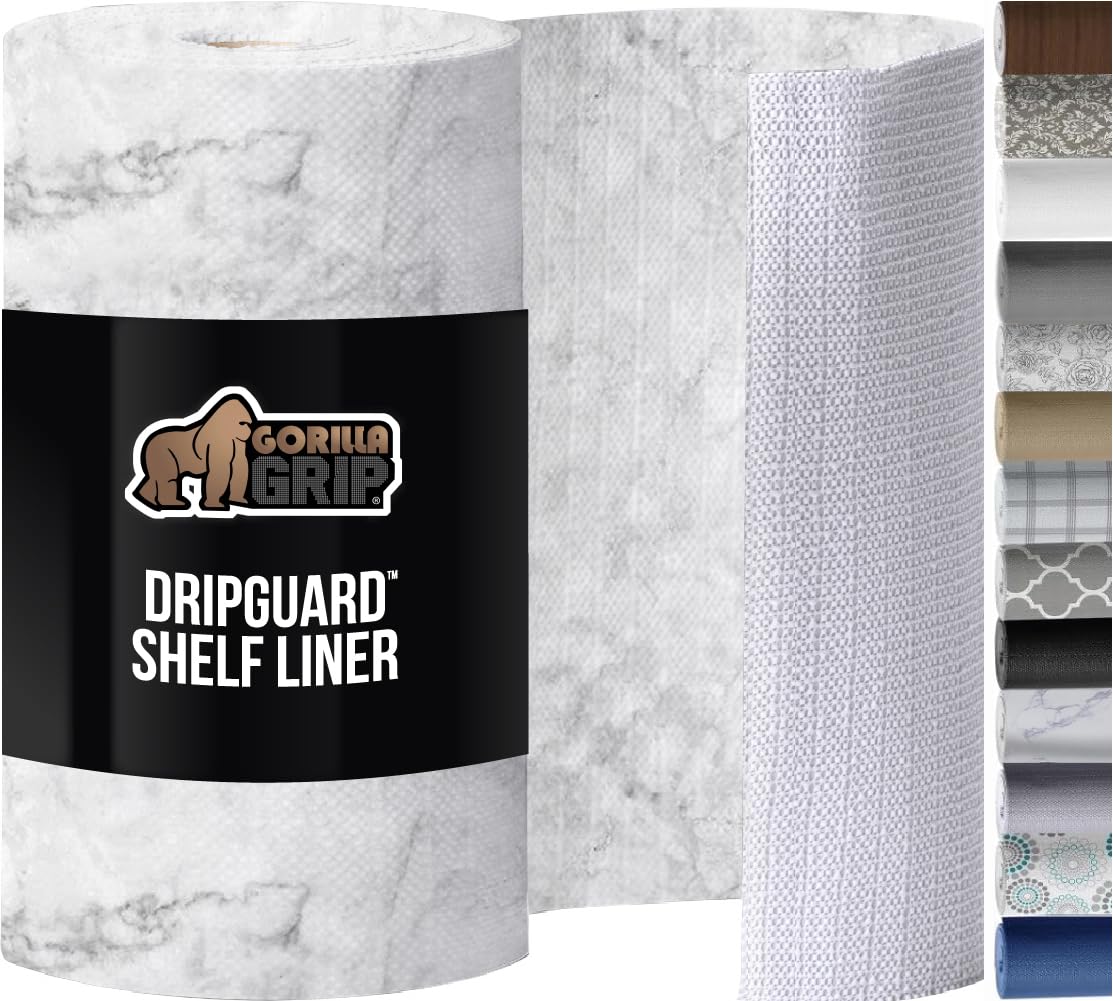 GORILLA GRIP DripGuard liner in a drawer protects against spills and stains