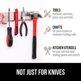GORILLA GRIP easy-release design for quick, safe knife removal.