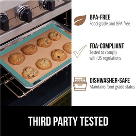 Gorilla Grip food-grade BPA-free mat for safe kitchen use.
