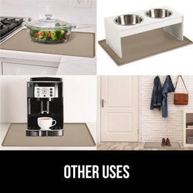 Versatile mat suited for kitchen, bathroom, and laundry areas