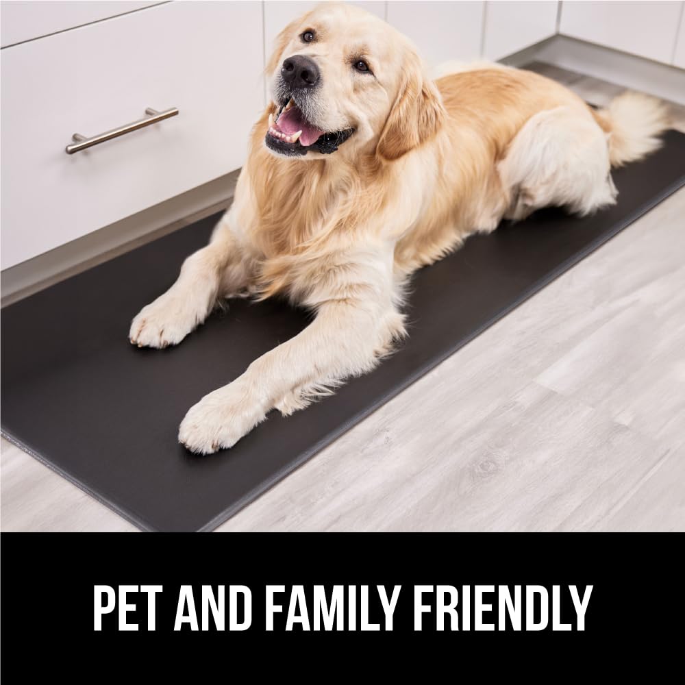 GORILLA GRIP mats reduce foot and leg strain at the workstation