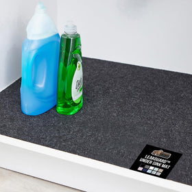 GORILLA GRIP LeakGuard mat with waterproof top protects cabinetry