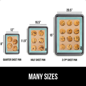 Gorilla Grip oven-safe baking mat up to 500 degrees for high-heat baking.
