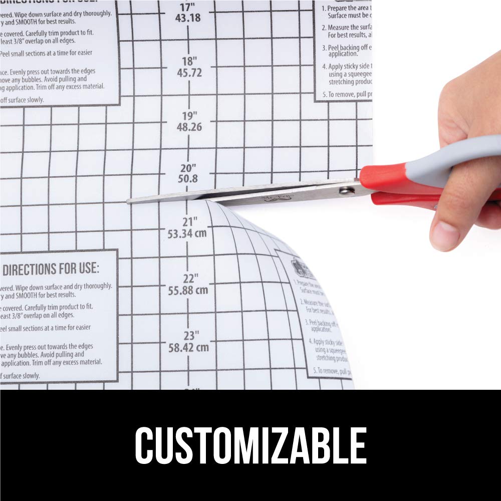 GORILLA GRIP textured vinyl liner adds durable, stylish coverage.