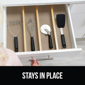 GORILLA GRIP powerGRIP bathroom vanity use keeps items neat and accessible.