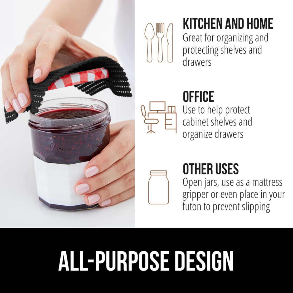 GORILLA GRIP powerGRIP liner in-action under items reduces shifting and noise