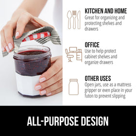 GORILLA GRIP powerGRIP liner in an office organizer keeps supplies in place.