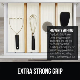 Gorilla Grip PowerGRIP Non-Adhesive Liner prevents slipping without adhesive.