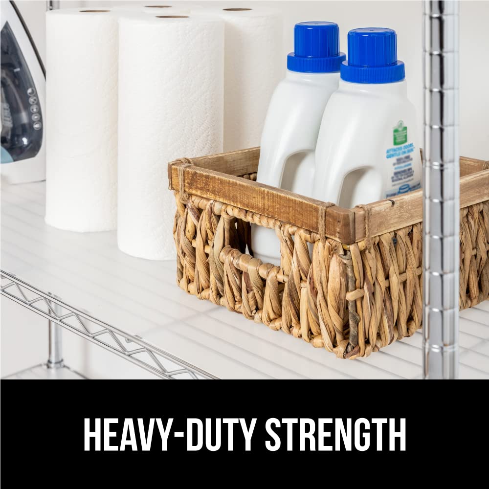 GORILLA GRIP ShelfGuard in a kitchen cabinet prevents small items from slipping