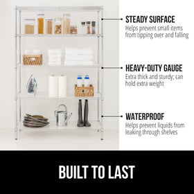 GORILLA GRIP ShelfGuard 18x48 clear liner shielding pantry items from leaks.