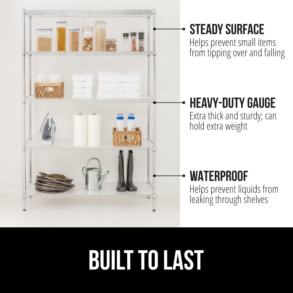 Gorilla Grip ShelfGuard waterproof liner shows spill-proof surface for liquids.