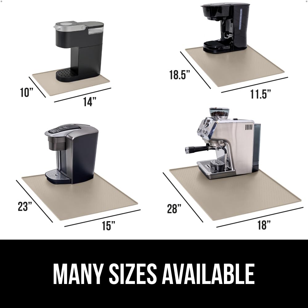 Gorilla Grip BPA-free silicone coffee mat designed for safe contact with hot beverages
