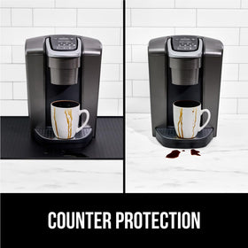 Gorilla Grip silicone mat adds sleek black decor to your kitchen.