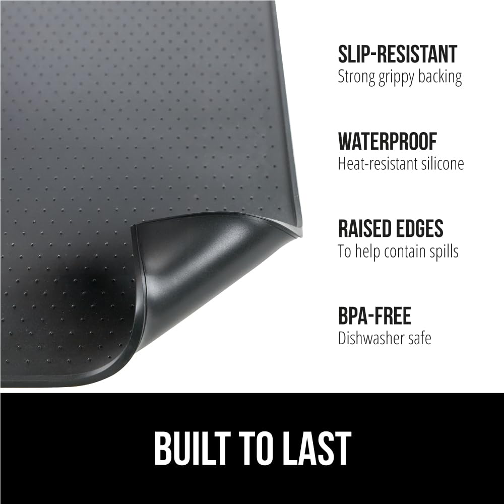 GORILLA GRIP silicone coffee mat, heat resistant for hot beverages.