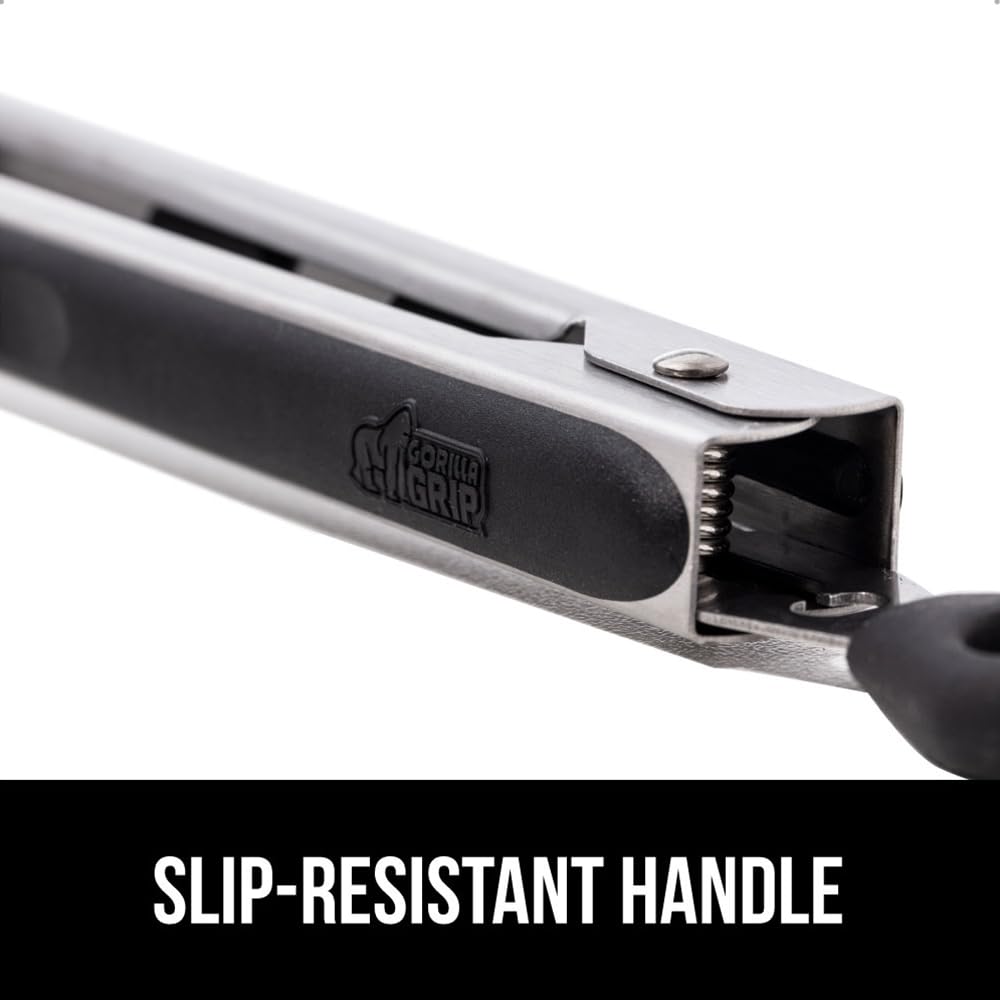 GORILLA GRIP silicone scalloped edges protect nonstick cookware.