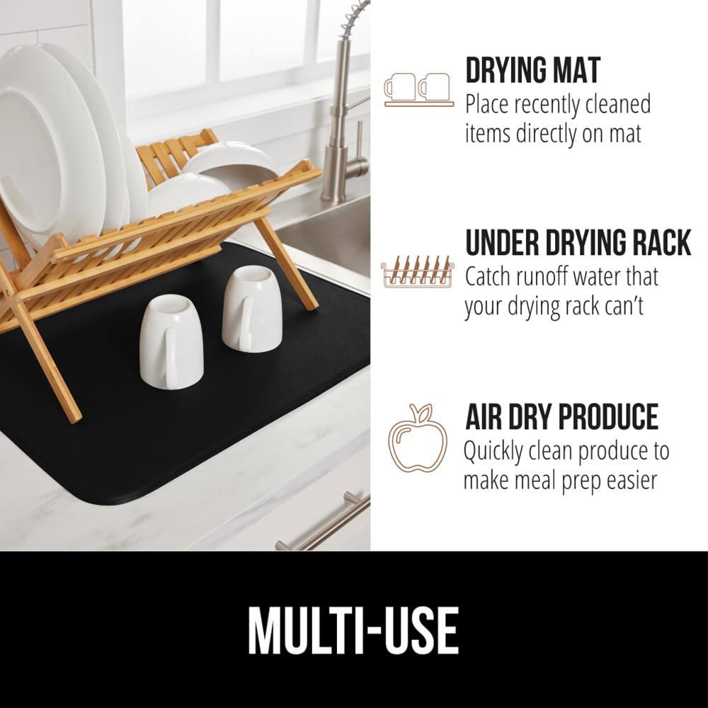 Gorilla Grip thick foam cushioning protects counters and delicate items