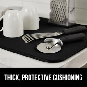 GORILLA GRIP Ultra thick foam cushions cookware and protects counters