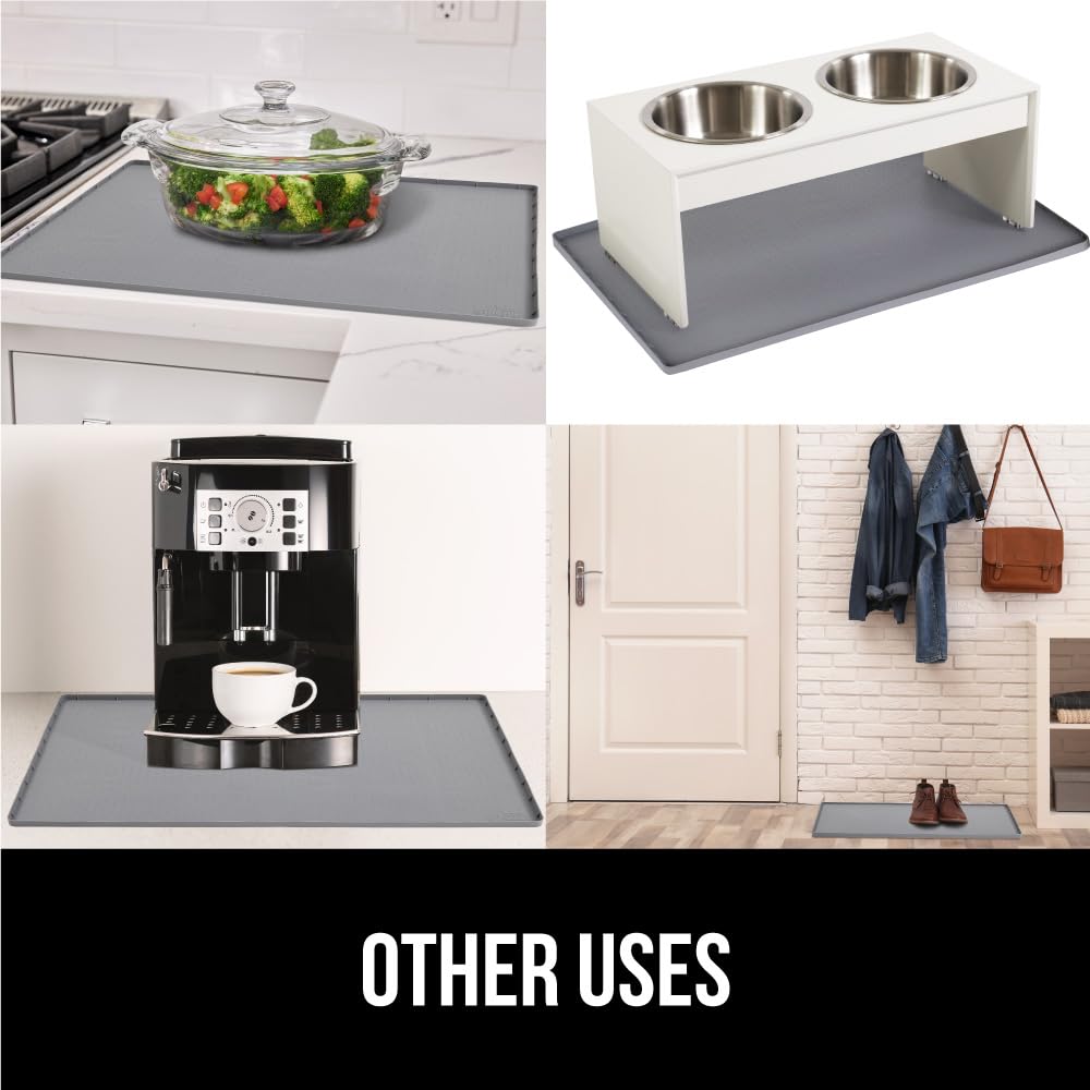 GORILLA GRIP bathroom setup demonstrates under-sink protection from moisture.
