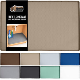 Gorilla Grip waterproof silicone under-sink mat protecting cabinets from spills