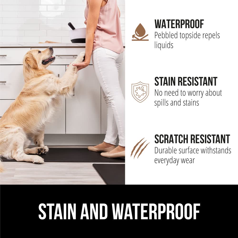 GORILLA GRIP mats are waterproof and stain resistant for easy cleanup