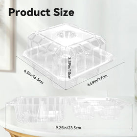 GothaBach clear plastic cupcake box interior view protecting contents.