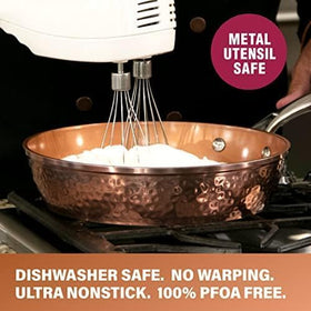 Gotham Steel Hammered stainless-steel steamer insert for healthy, fast prep.