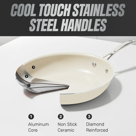 GOTHAM STEEL PFOA-free coating supports safer cooking with less oil.