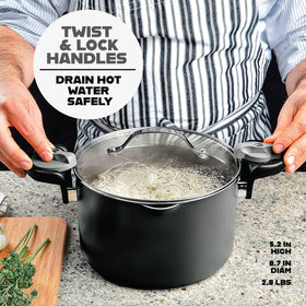 GOTHAM STEEL Pasta Pot is dishwasher safe for effortless cleanup