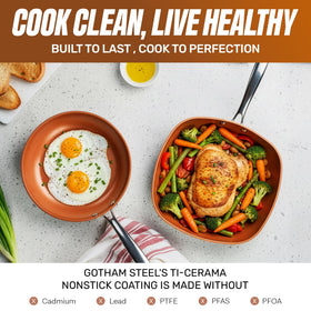 Gotham Steel stay-cool handles designed for comfortable use during cooking