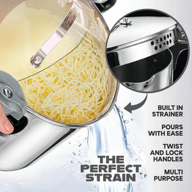 GOTHAM STEEL stock pot twist lock handles for safe pouring