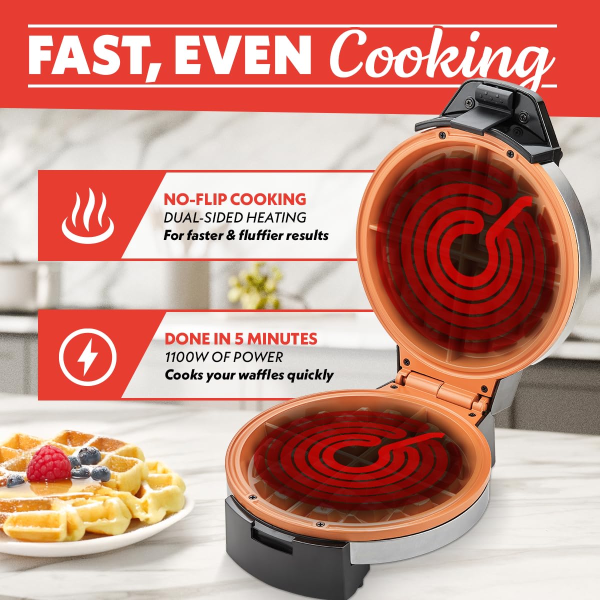 Gourmia adjustable browning control for customizing crust and interior texture.