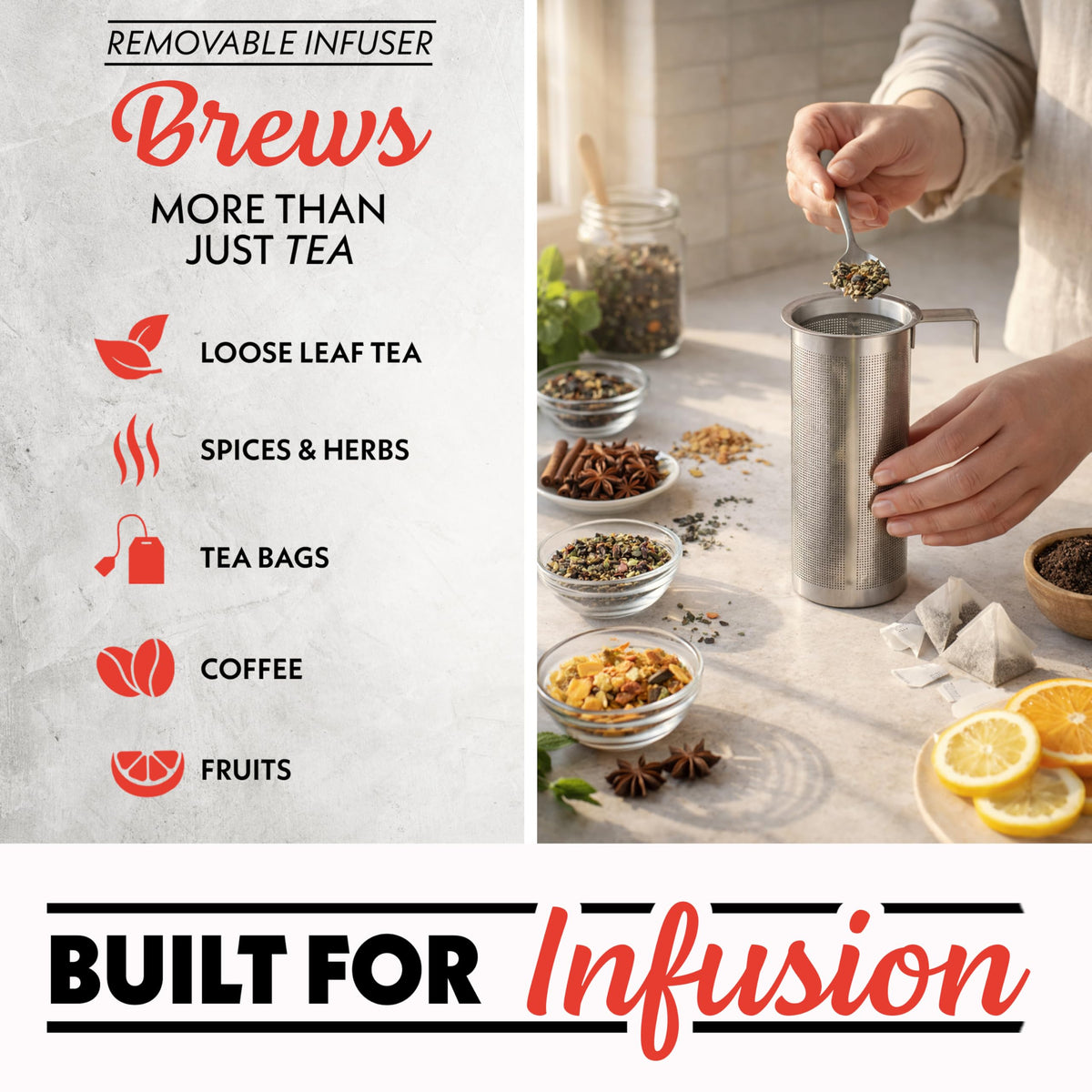 Gourmia six-presets panel enables tea and coffee at ideal temperatures.