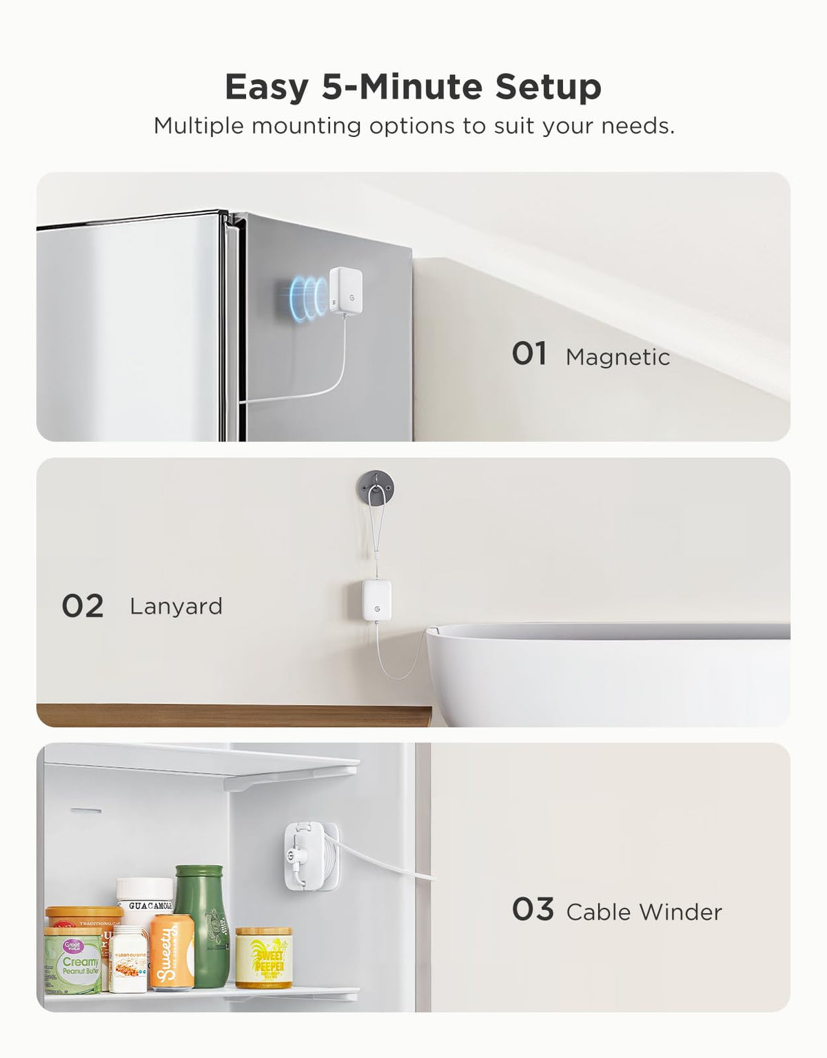 GoveeLife quick 5-minute installation with versatile placement