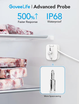 GoveeLife thermometer holder secures the probe inside the freezer.