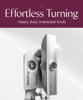 Graceliving oversized knob enables smooth 360-degree turning