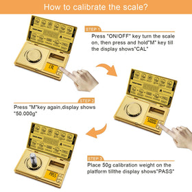 GRAM PRES protective ABS flip-cover guarding the scale during transport.