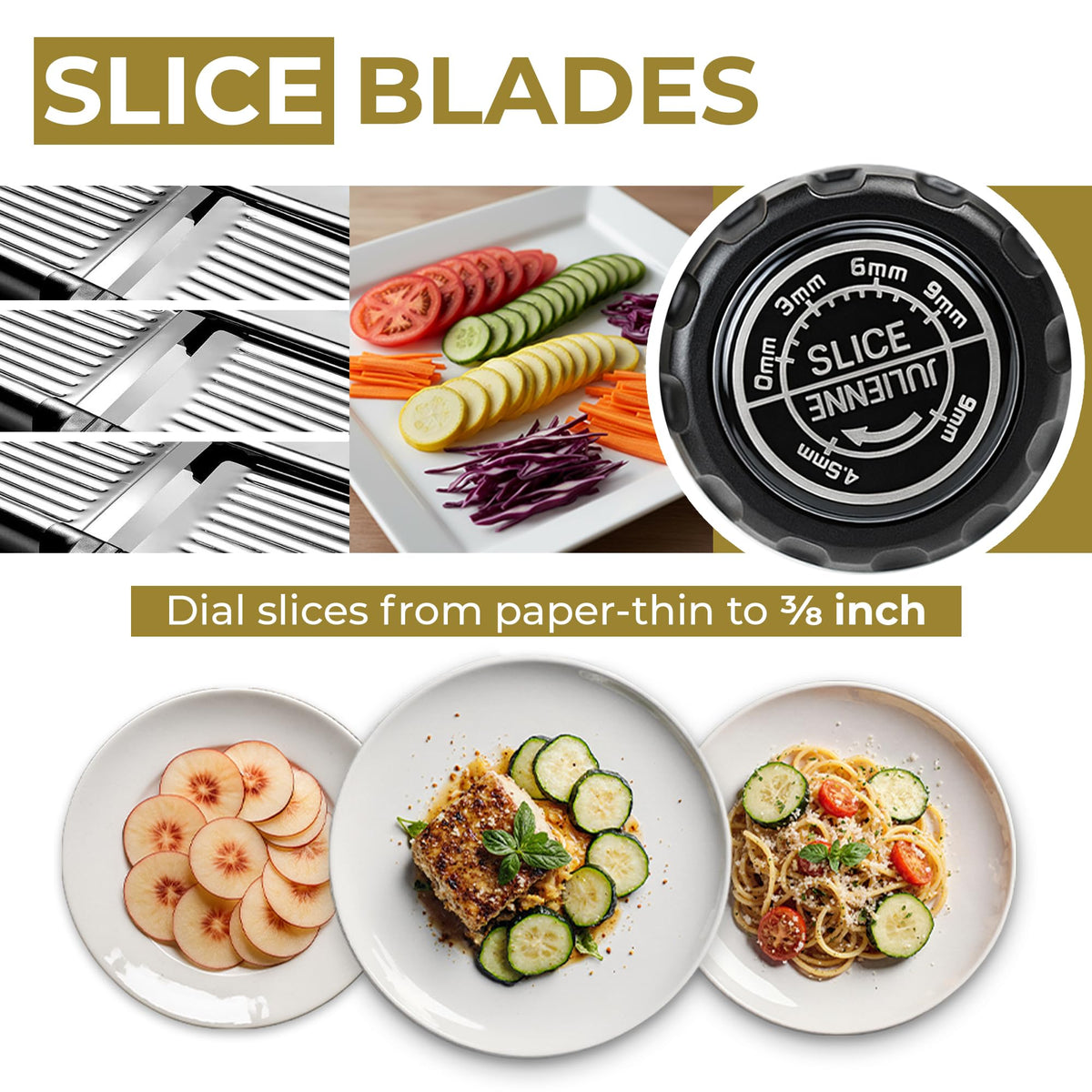 Gramercy mandoline non slip base keeps slicing stable on the counter.