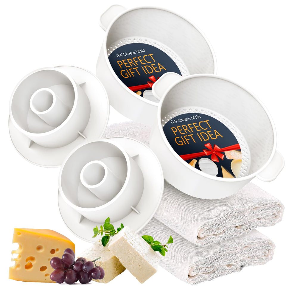 Grand Way cheese mold 1.6QT setup for DIY cheesemaking at home.