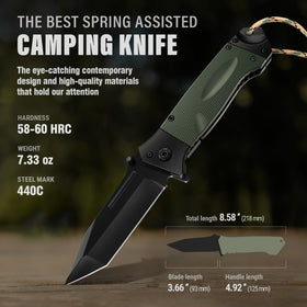 Grand Way knife with removable pocket clip for versatile carry